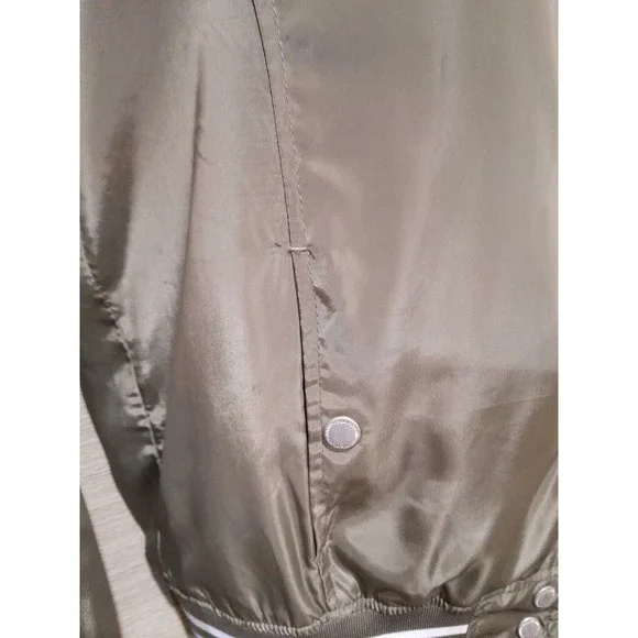 Jou Jou Bomber Jacket Green/White, Size L - Picture 4 of 7